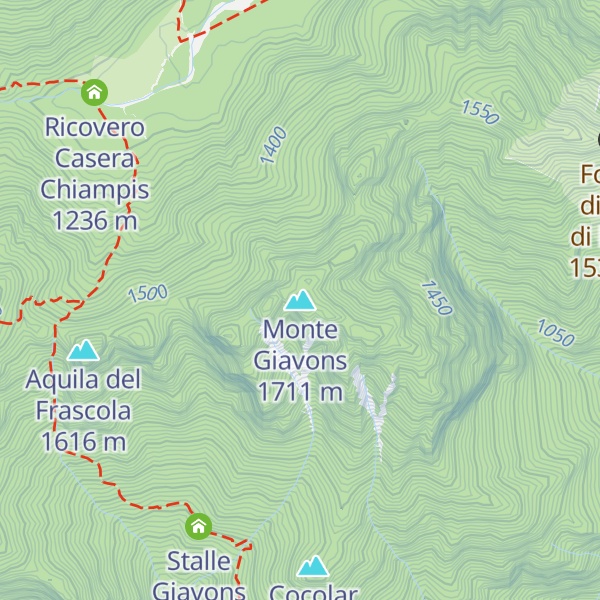 Map of Monte Giavons