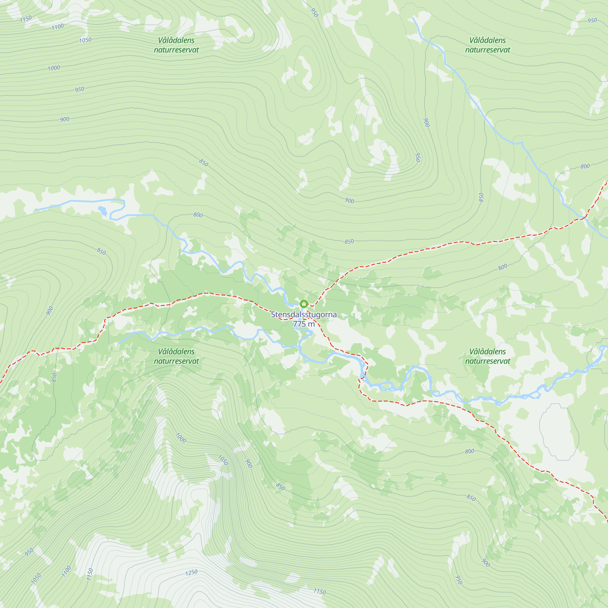 Stensdalsstugorna map