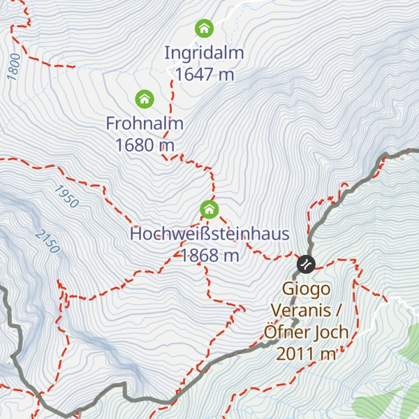 Map of Hochweißsteinhaus