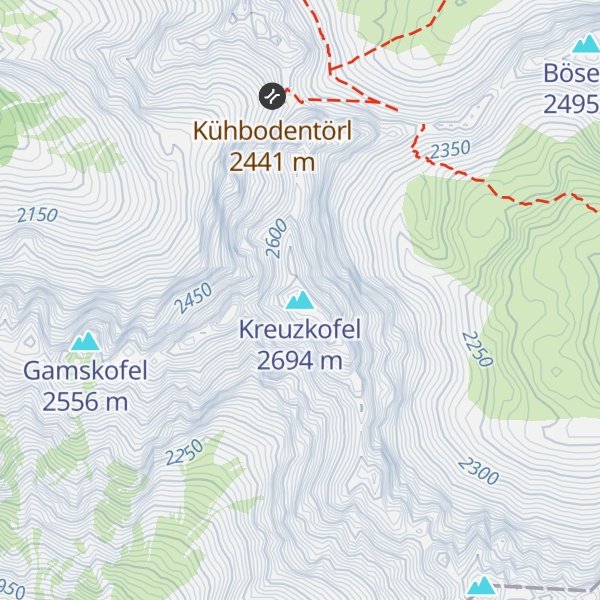Map of Kreuzkofel