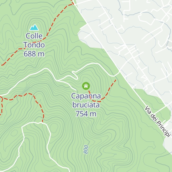 Map of Capanna bruciata
