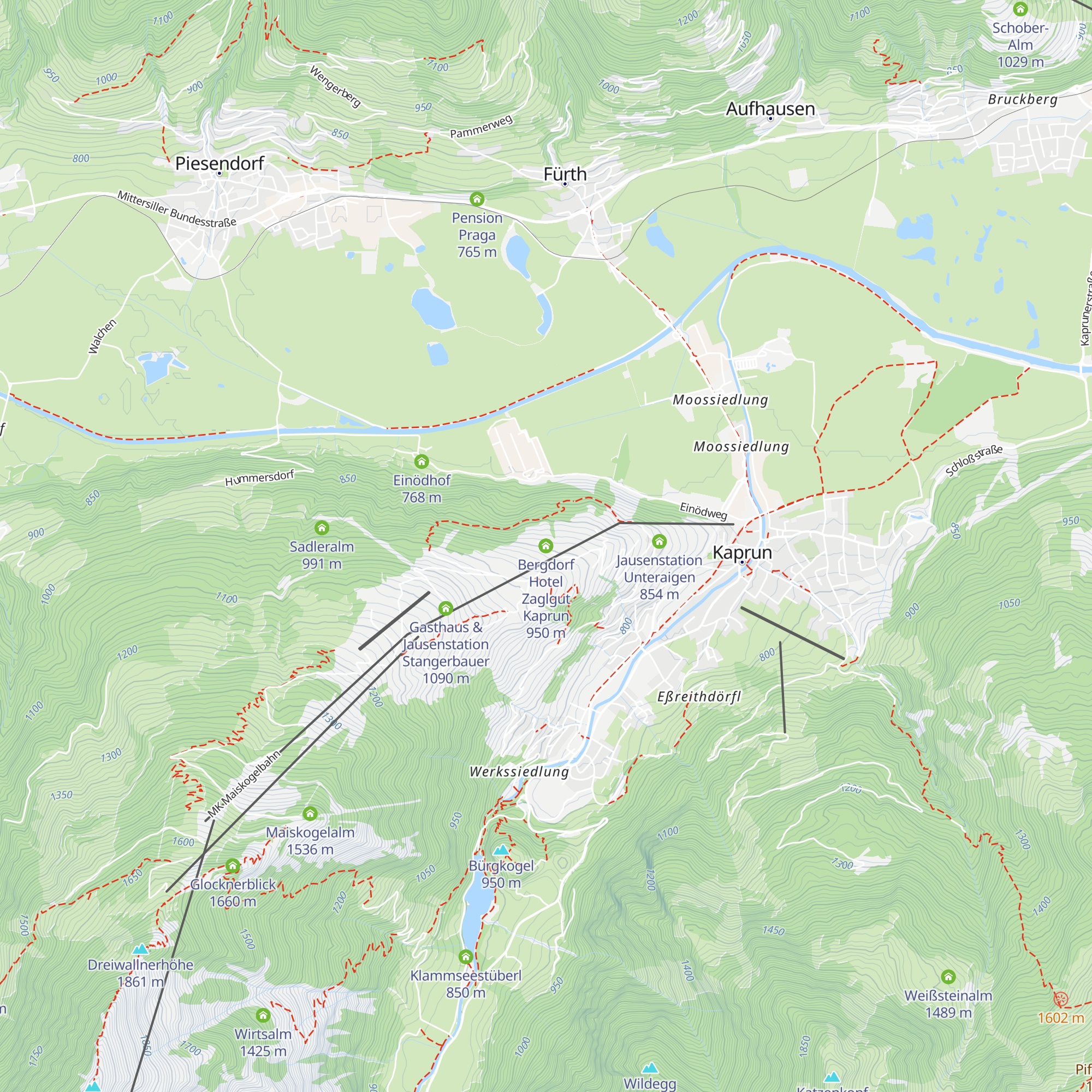 Bergdorf Hotel Zaglgut Kaprun map
