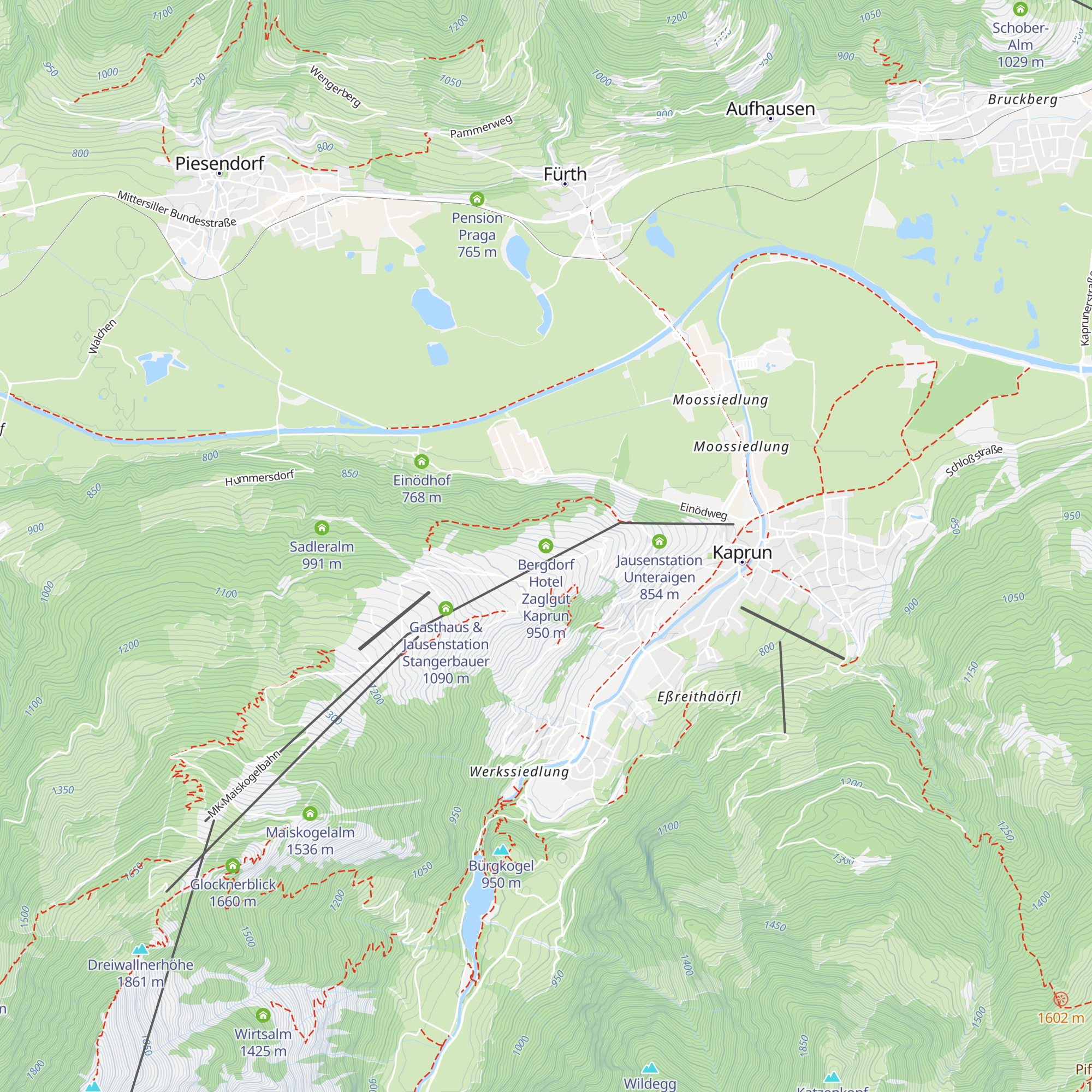 Bergdorf Hotel Zaglgut Kaprun map