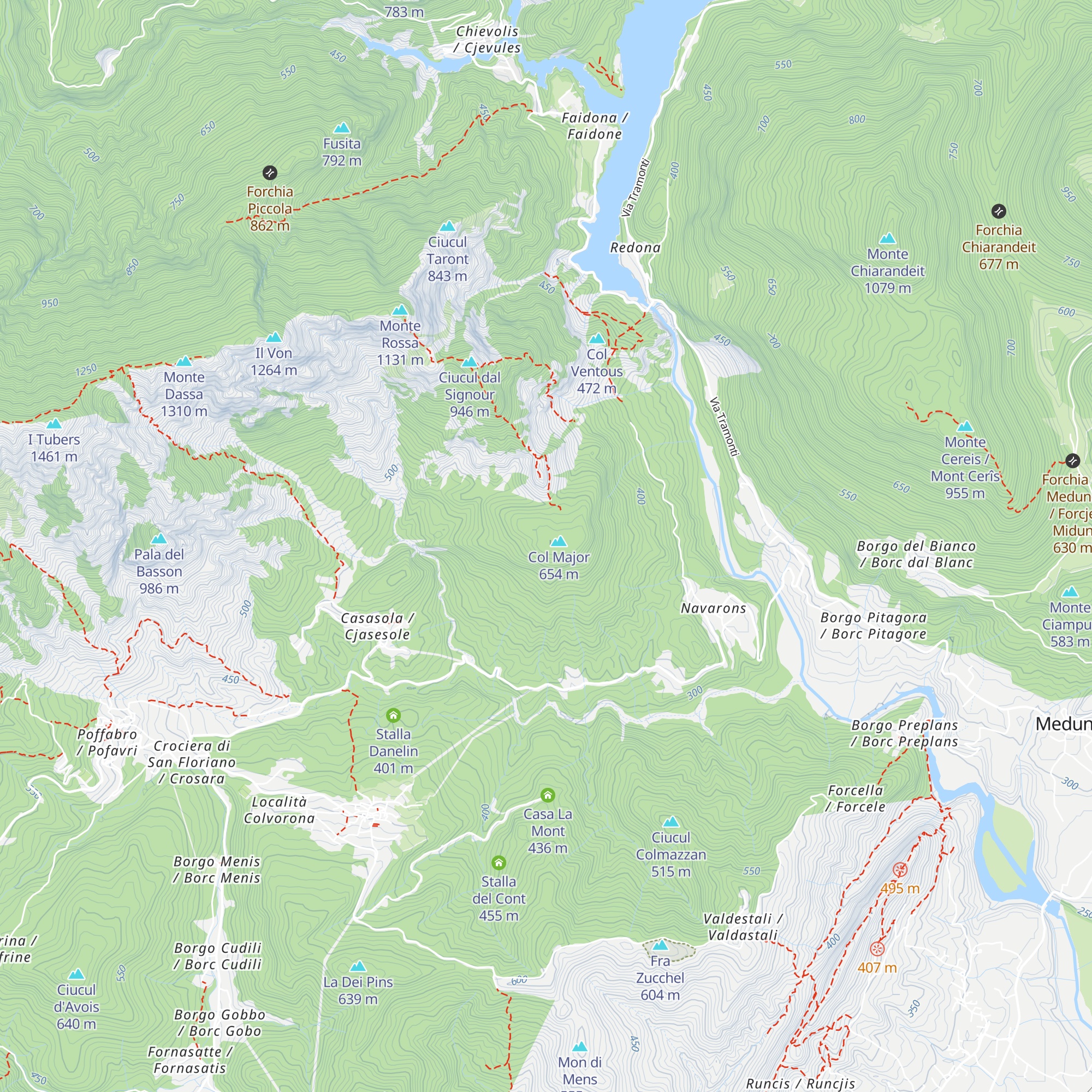 Bivacco col Maior map