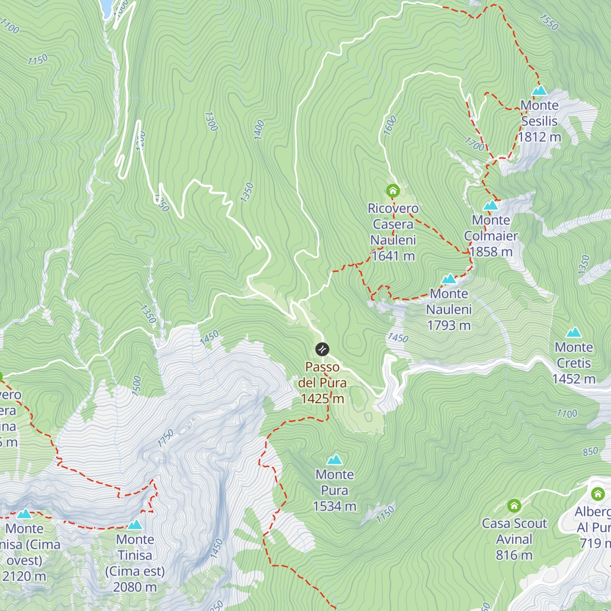 Rifugio Tita Piaz map