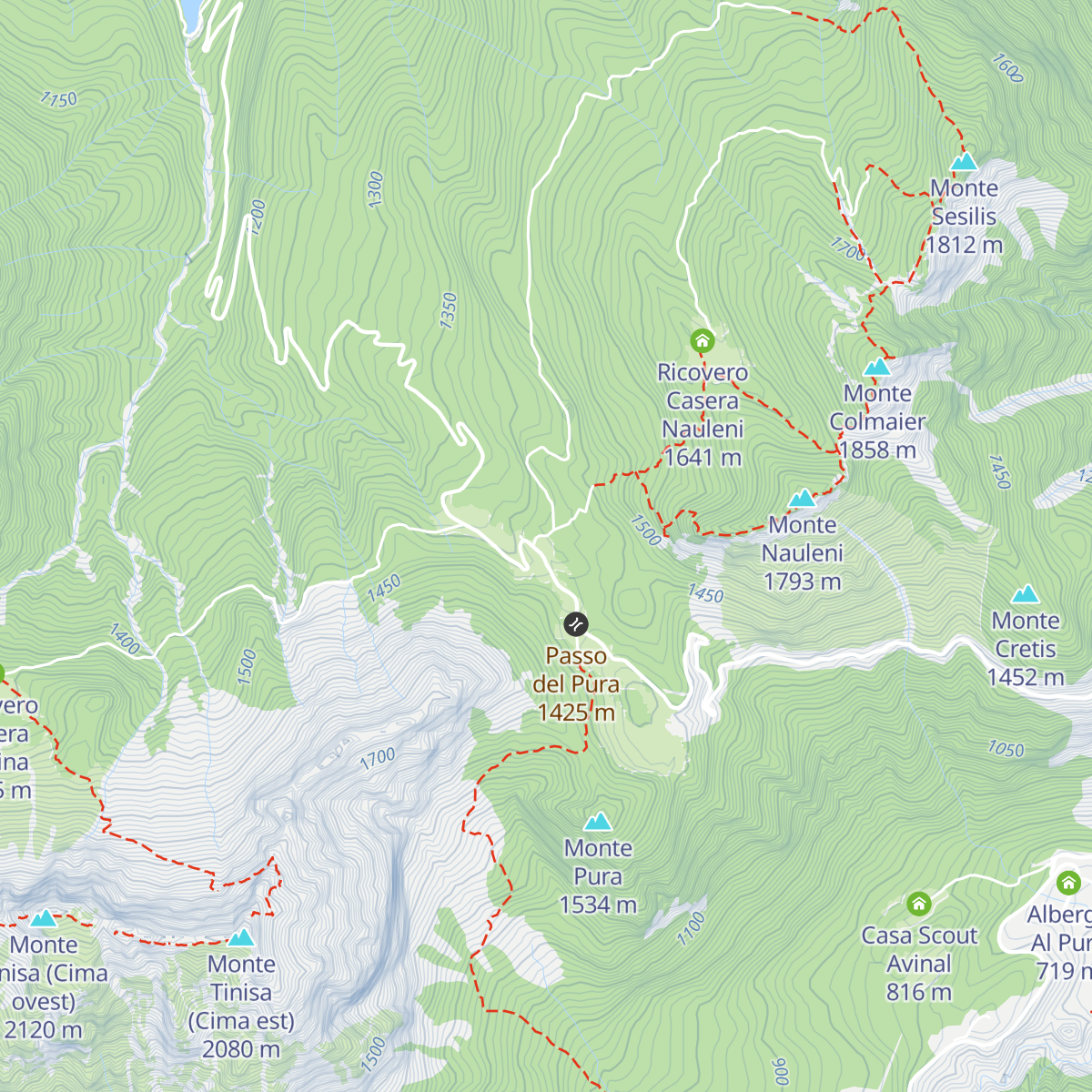 Rifugio Tita Piaz map