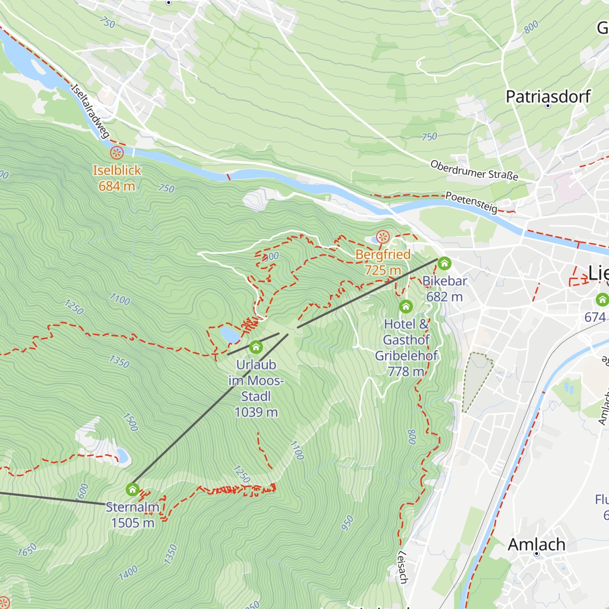 Venedigerwarte map