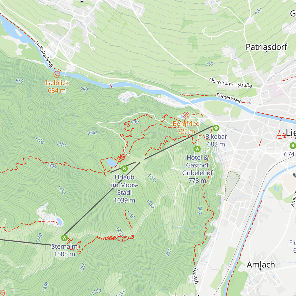 Venedigerwarte map