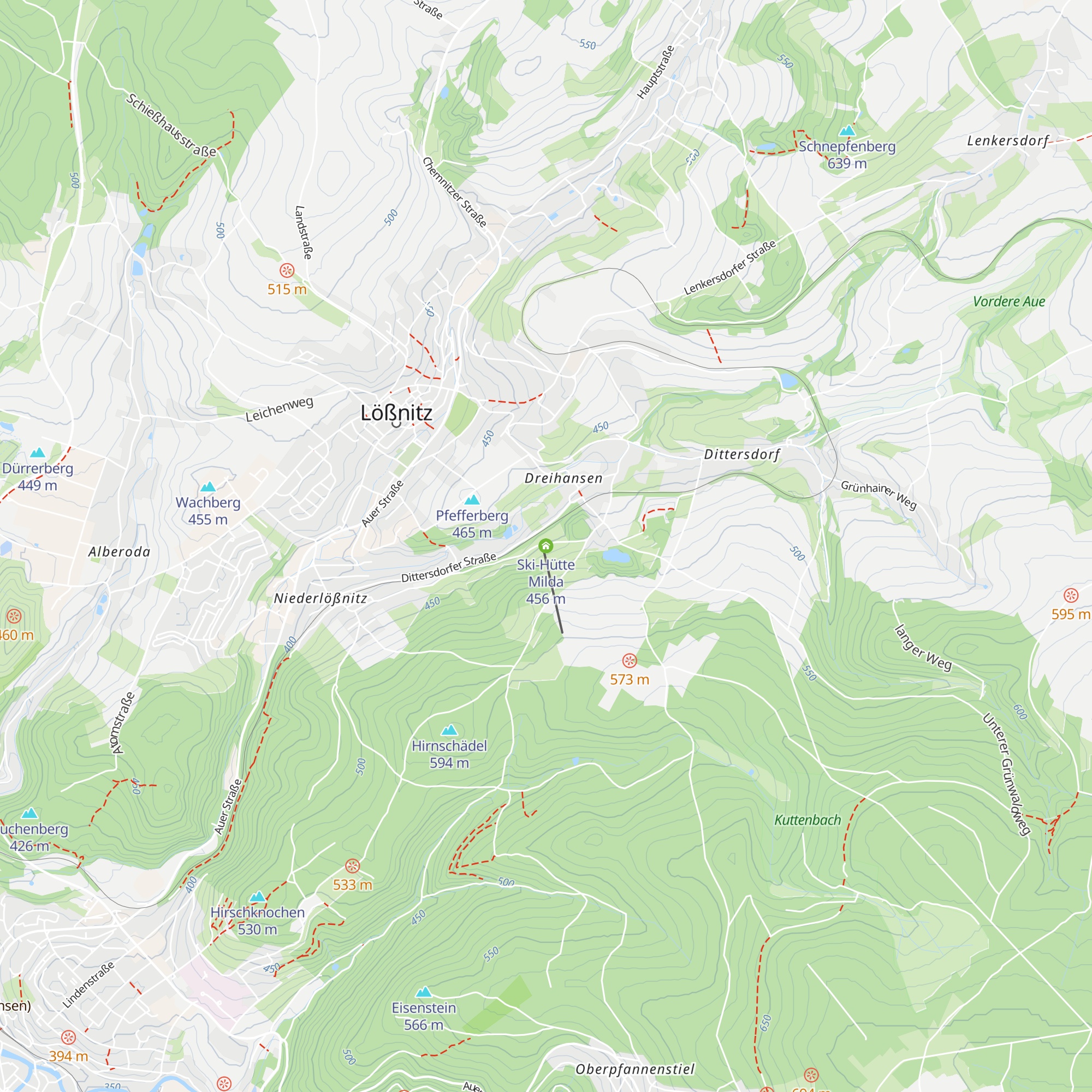 Ski-Hütte Milda map