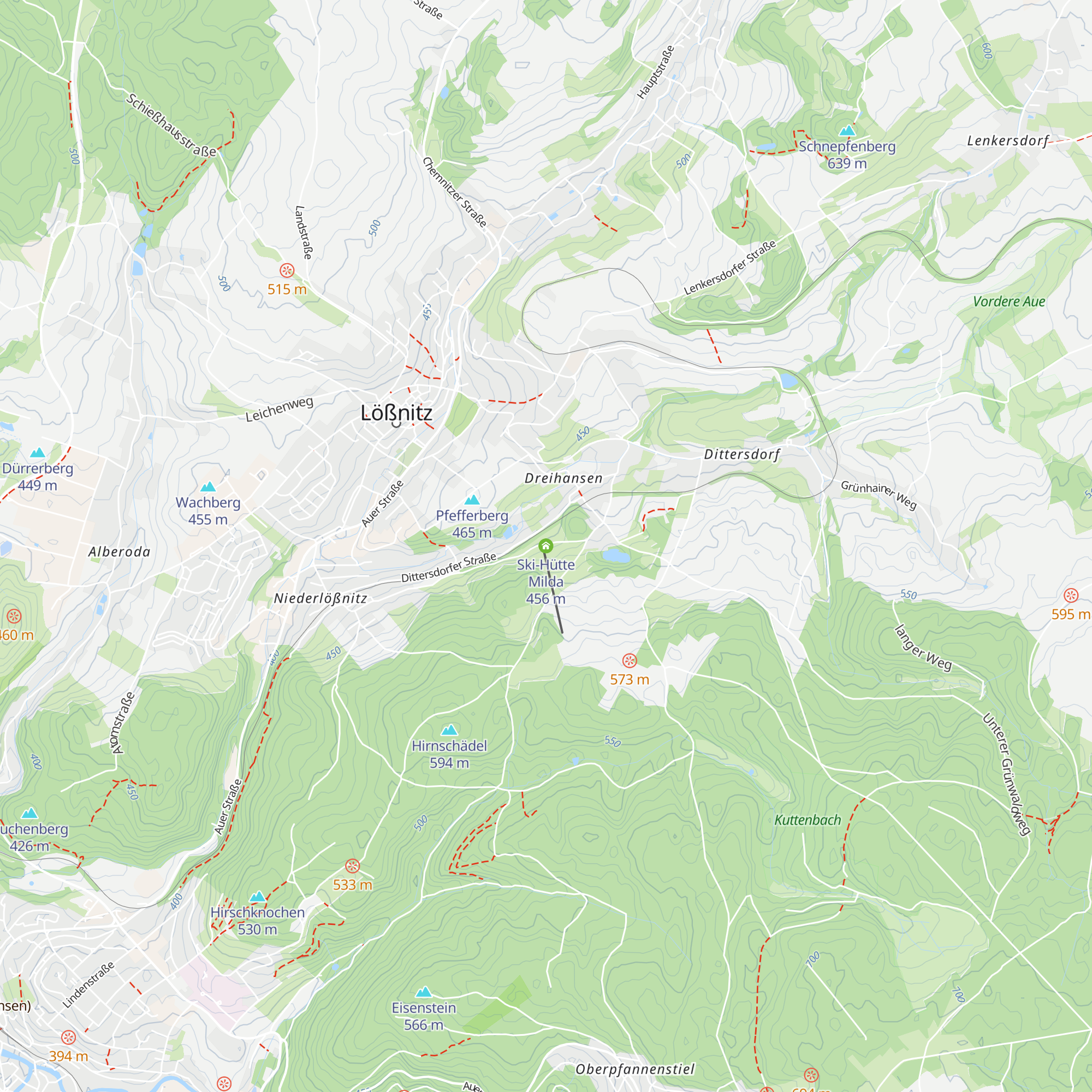 Ski-Hütte Milda map
