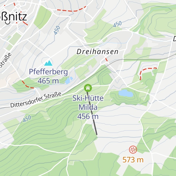 Map of Ski-Hütte Milda
