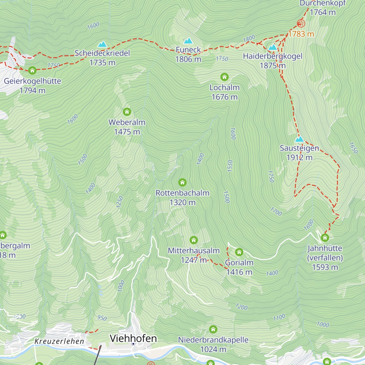 Rottenbachalm map