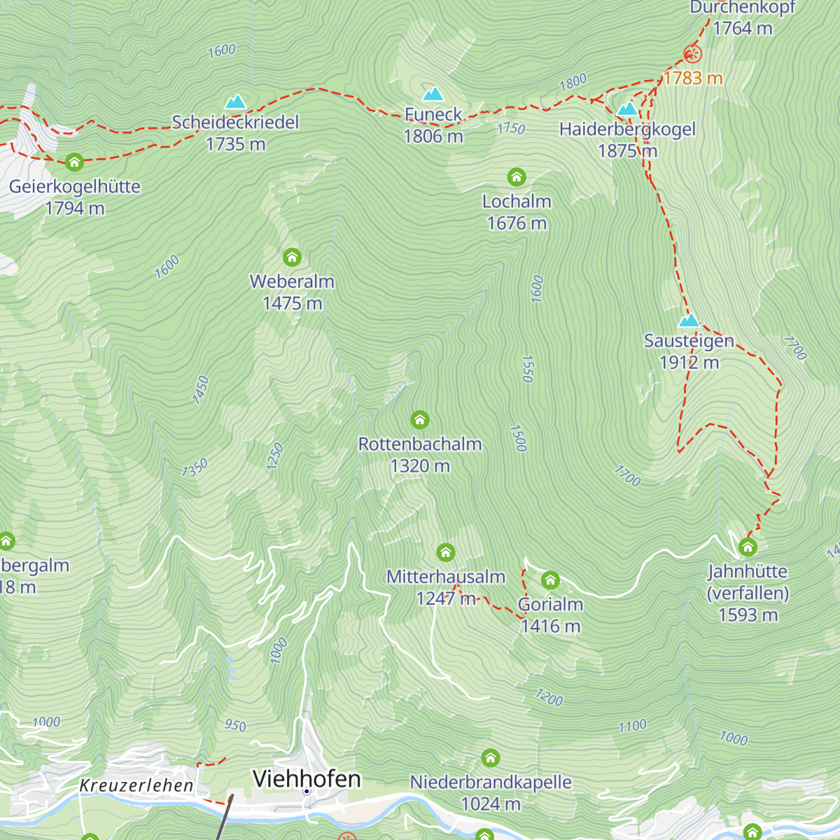 Rottenbachalm map