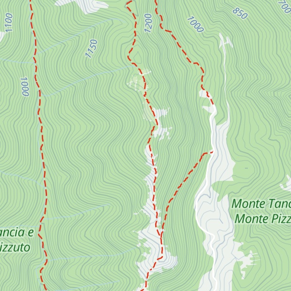 Map of Tancia - vetta meridionale