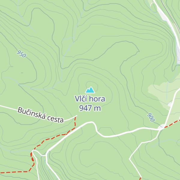 Map of Vlčí hora