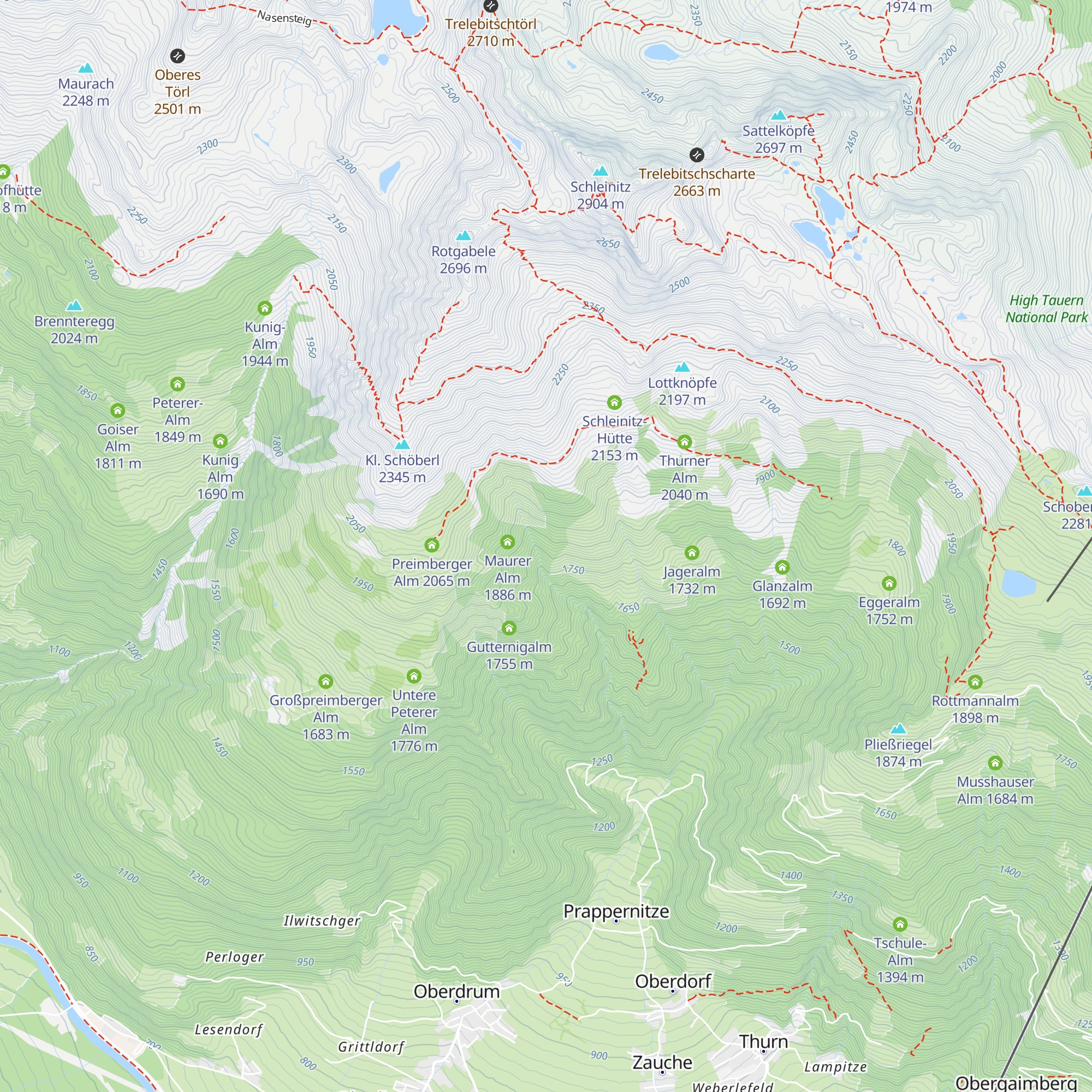 Waldner Alm map