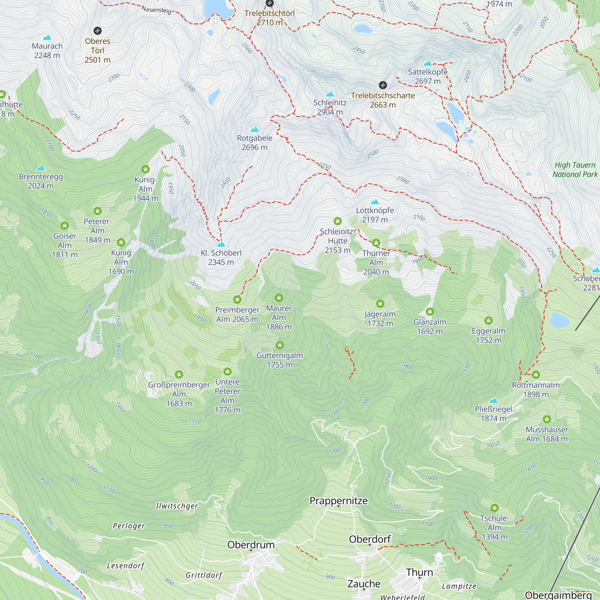 Waldner Alm map