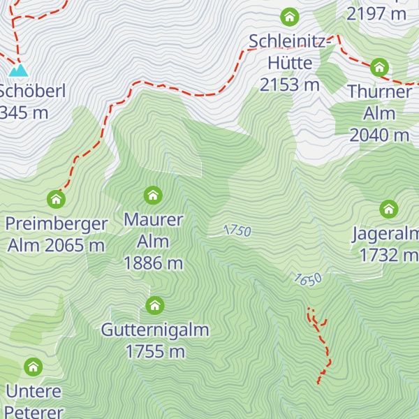 Map of Kalser Alm