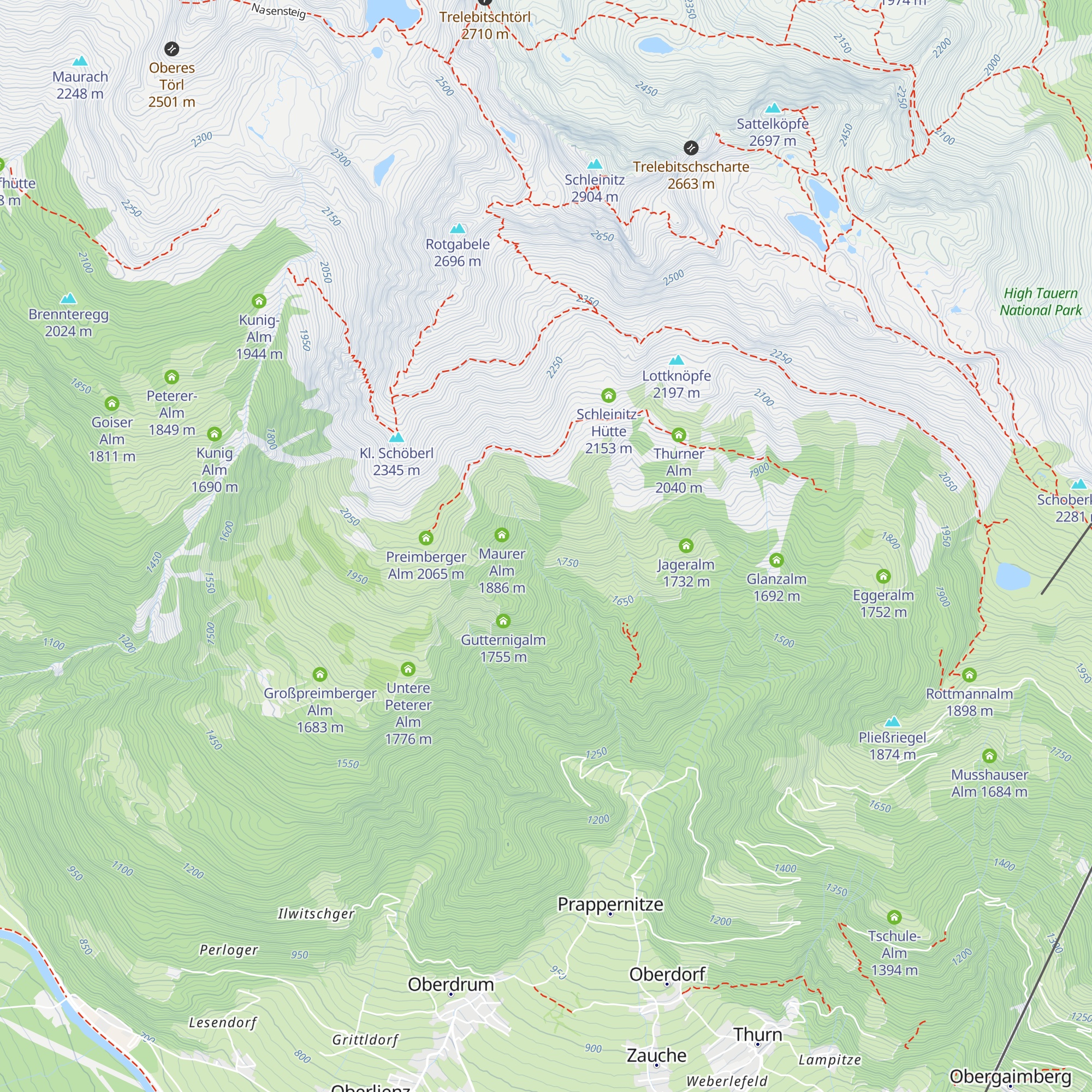 Kalser Alm map