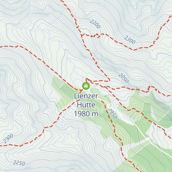 Map of Lienzer Hütte