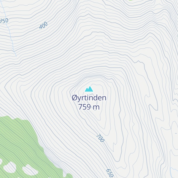 Map of Øyrtinden