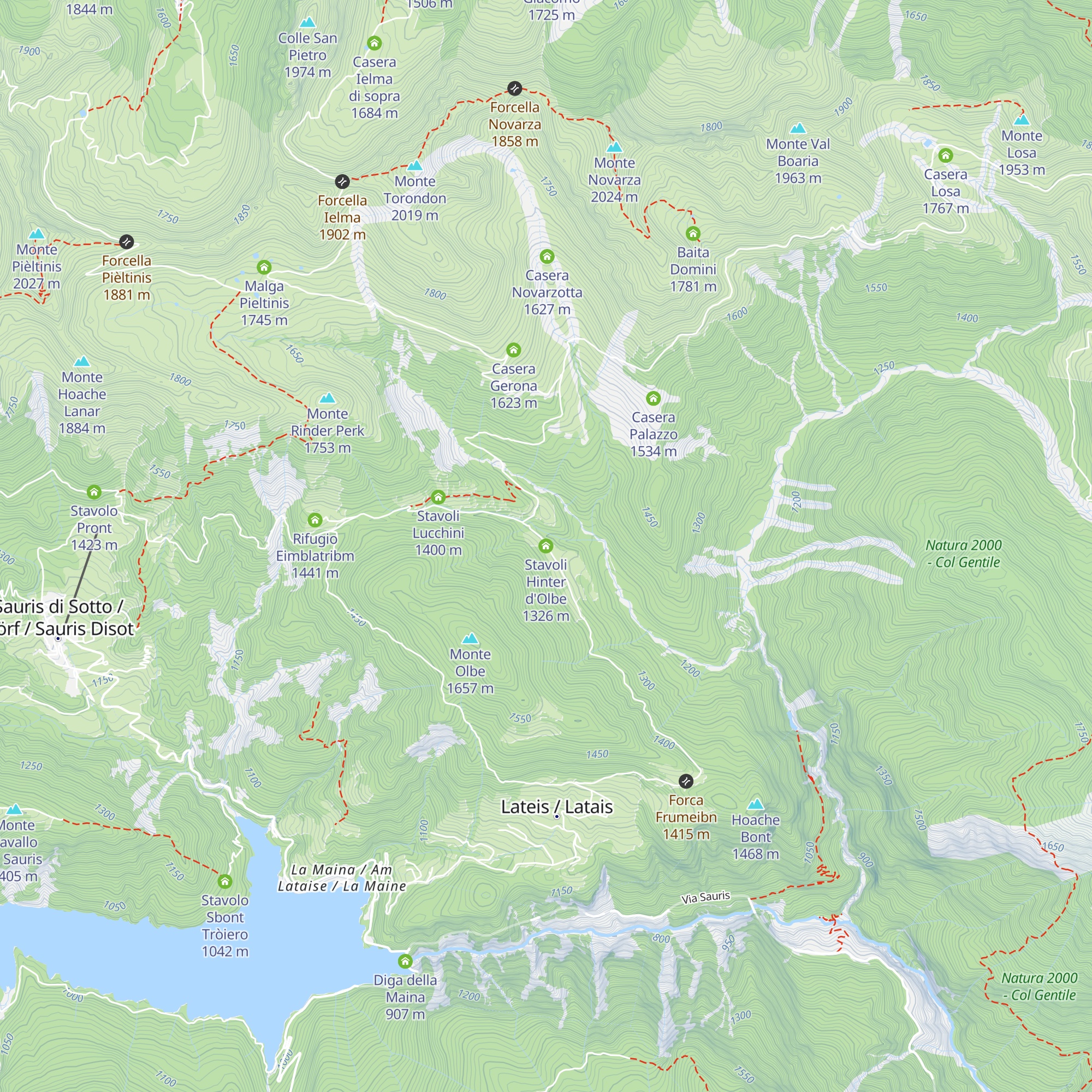 Stavoli Hinter d'Olbe map