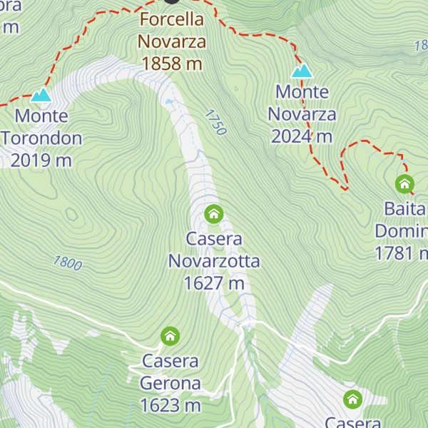 Map of Casera Novarzotta