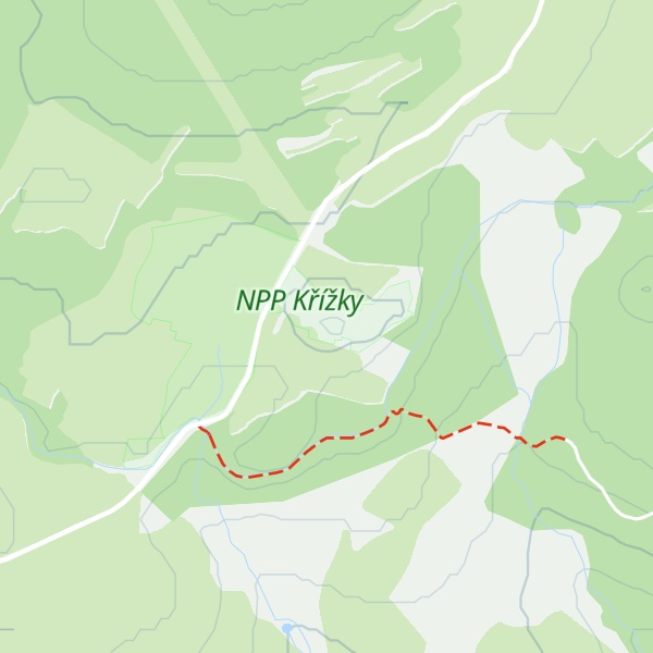 Map of U Tří křížů [Prameny]