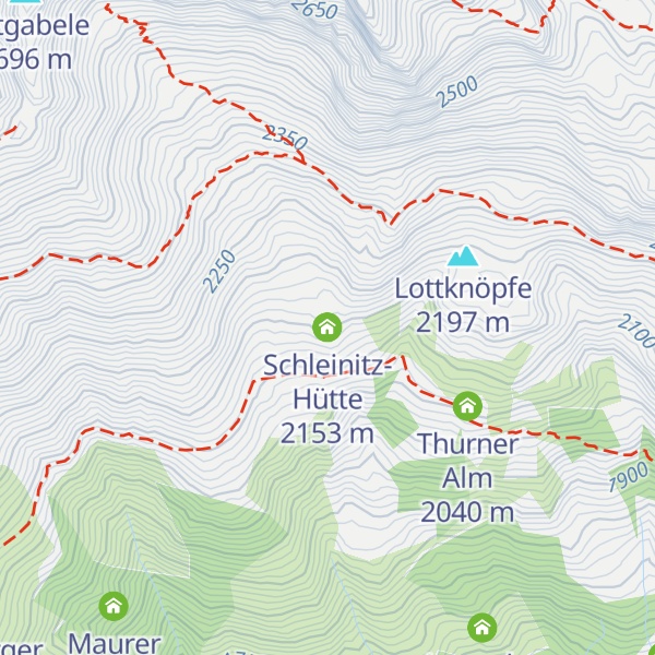 Map of Schleinitz-Hütte
