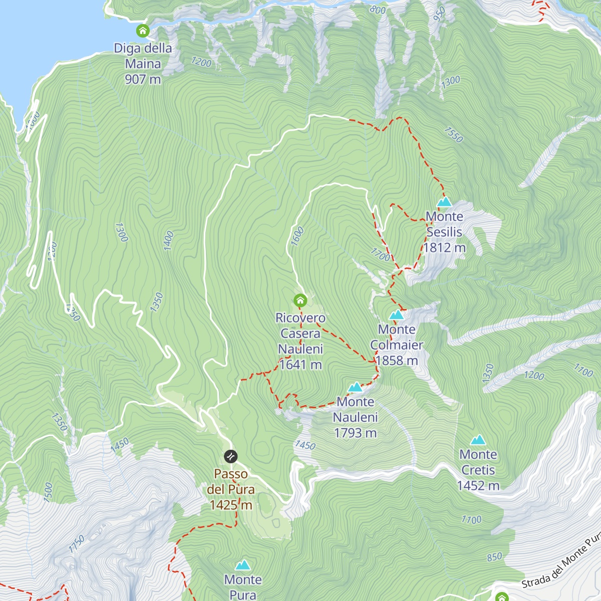 Ricovero Casera Nauleni map