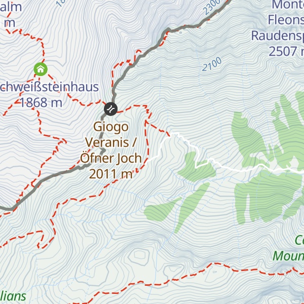 Map of Casera Fleons di Sopra