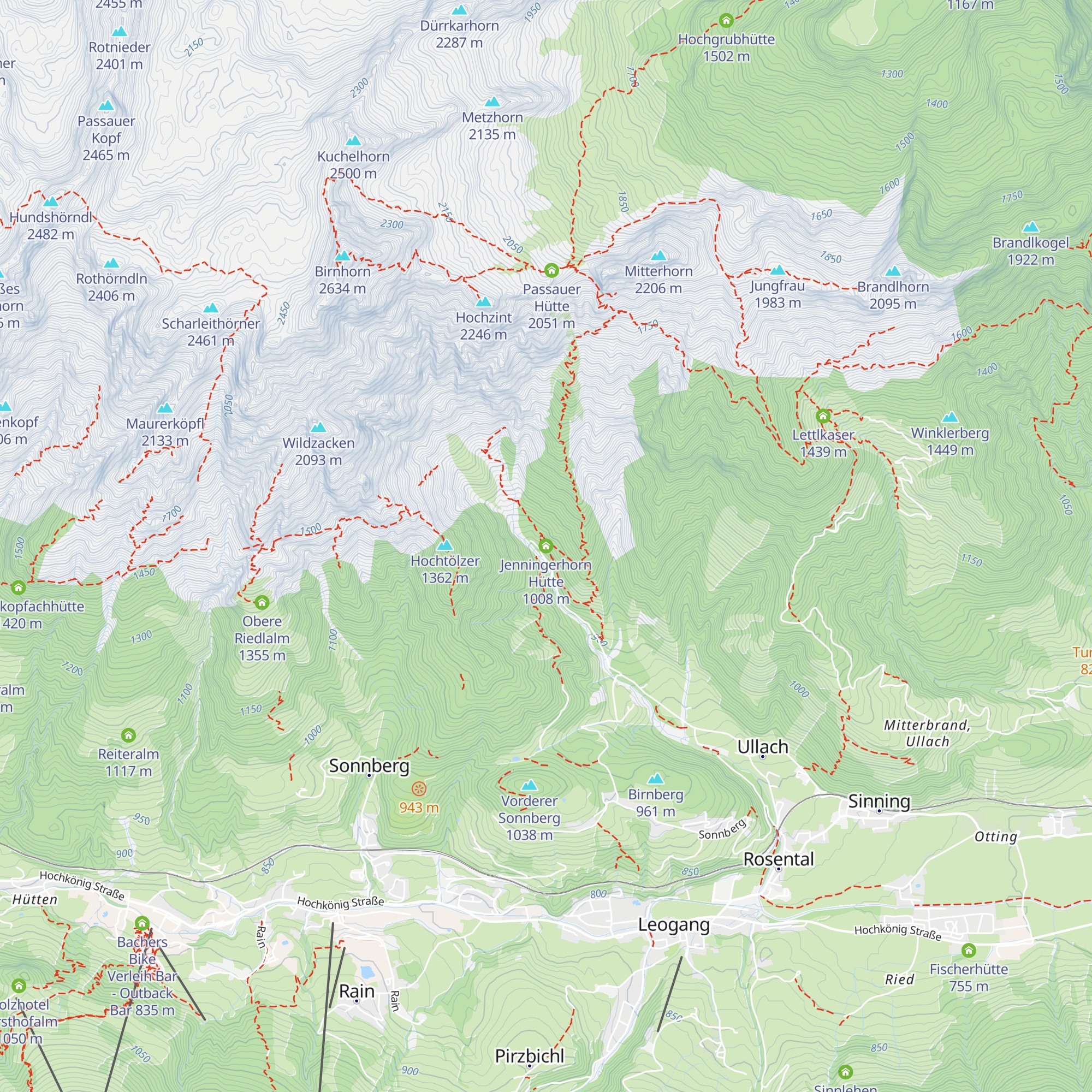 Jenningerhorn Hütte map