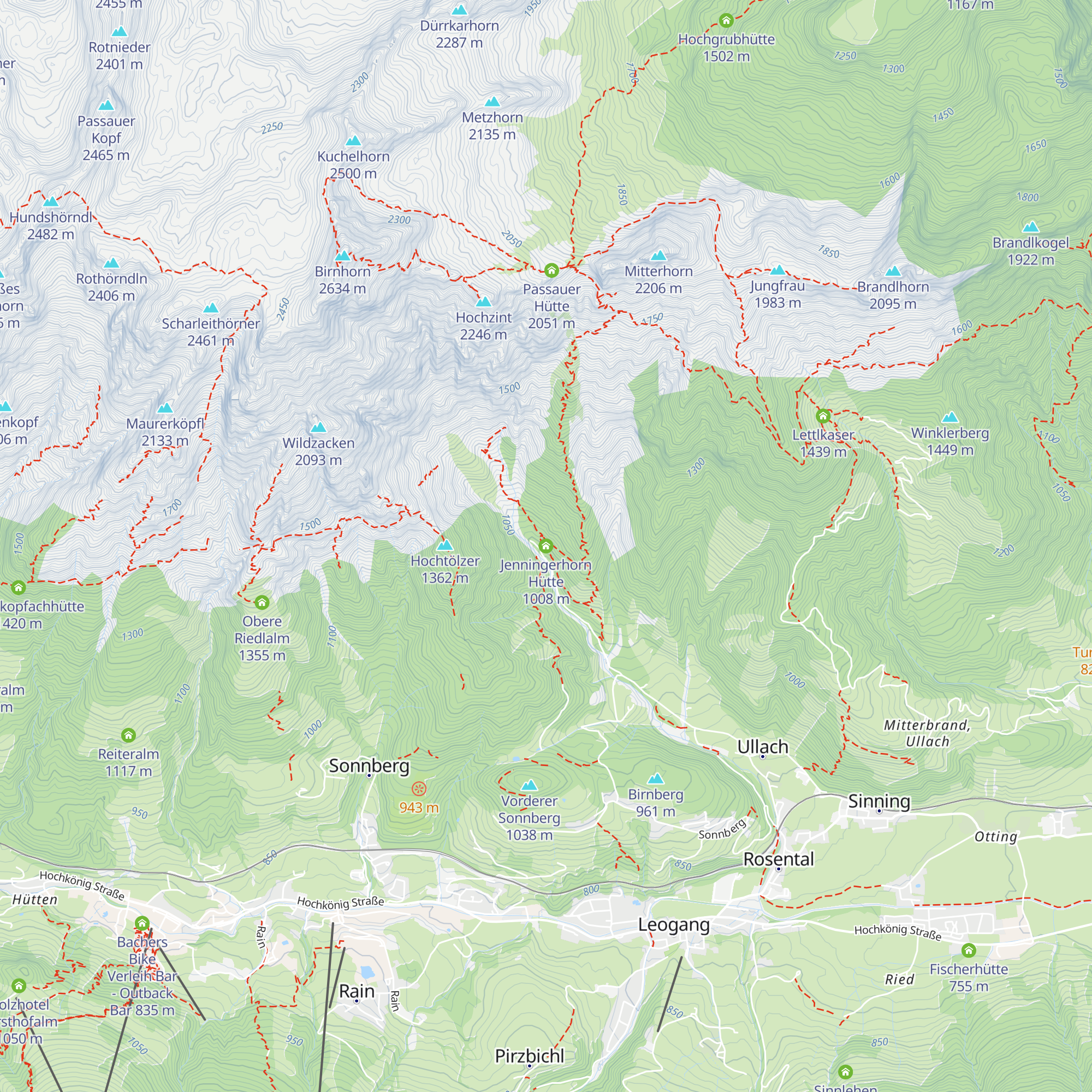 Jenningerhorn Hütte map