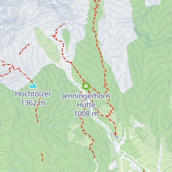 Map of Jenningerhorn Hütte