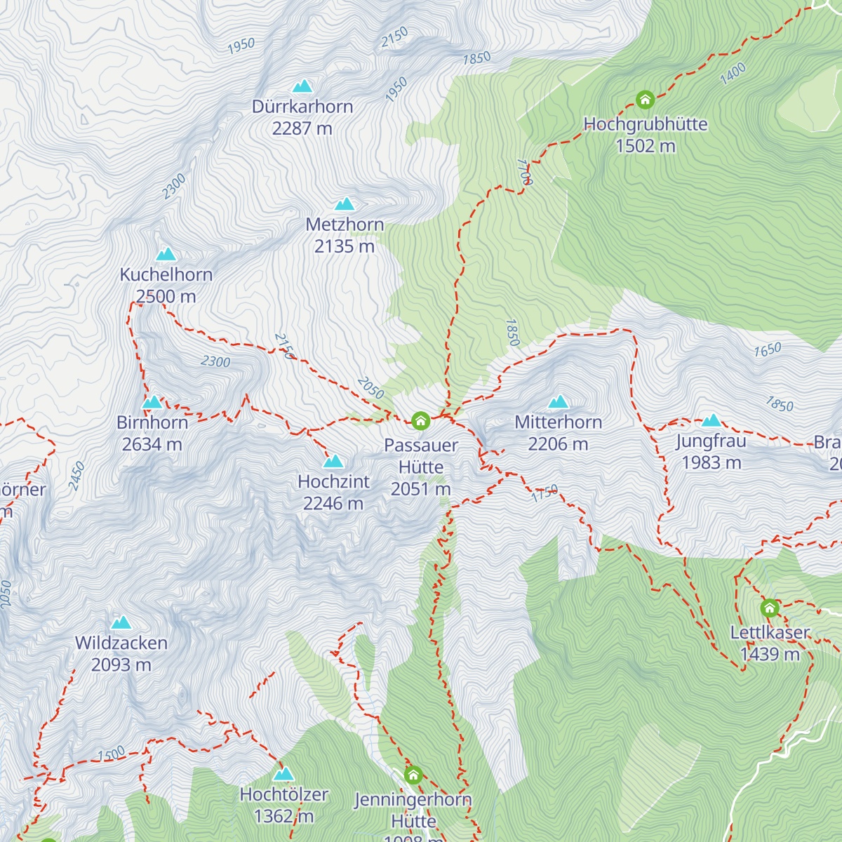 Passauer Hütte map