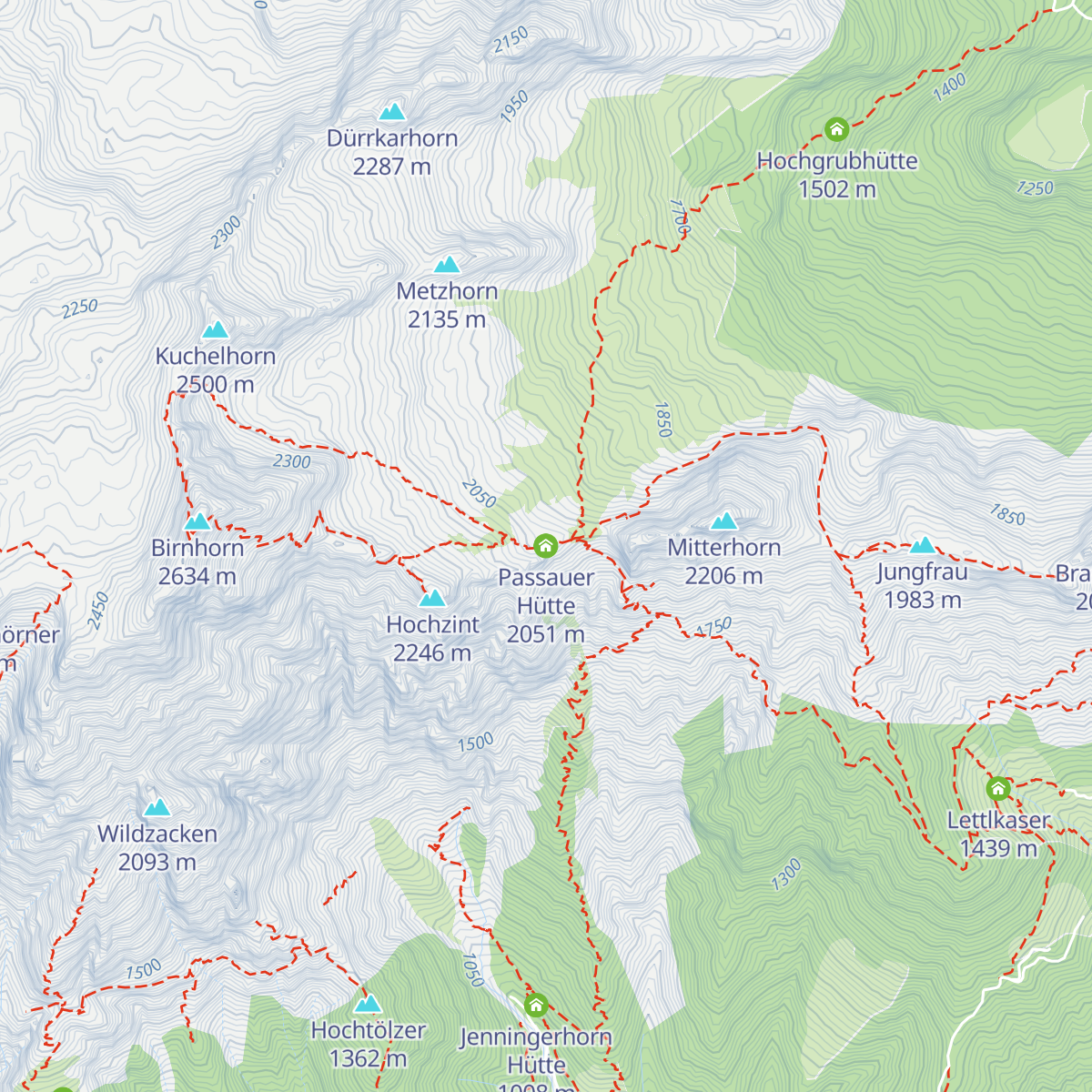 Passauer Hütte map