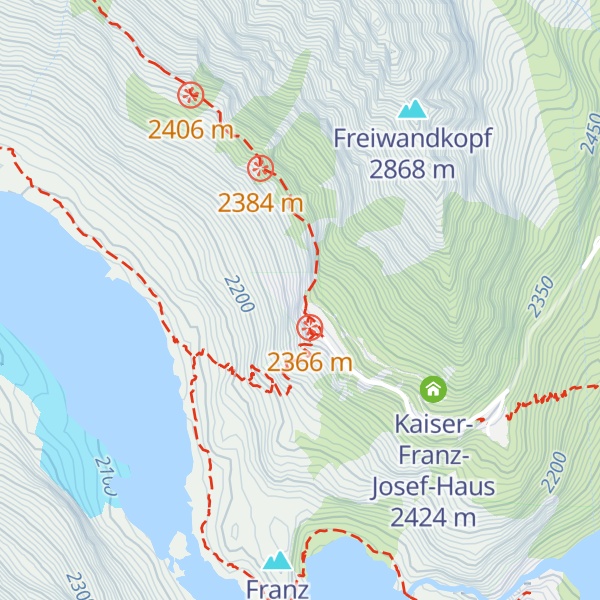 Map of Gletscherrestaurant Freiwandeck