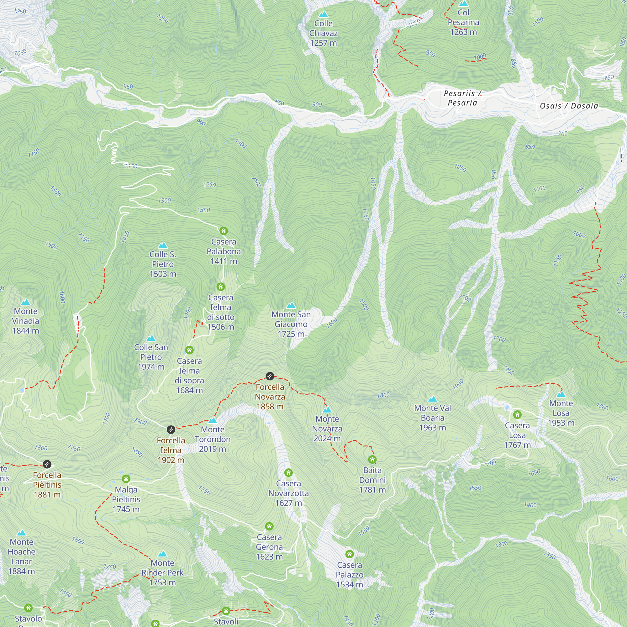 Casera San Giacomo di sopra map