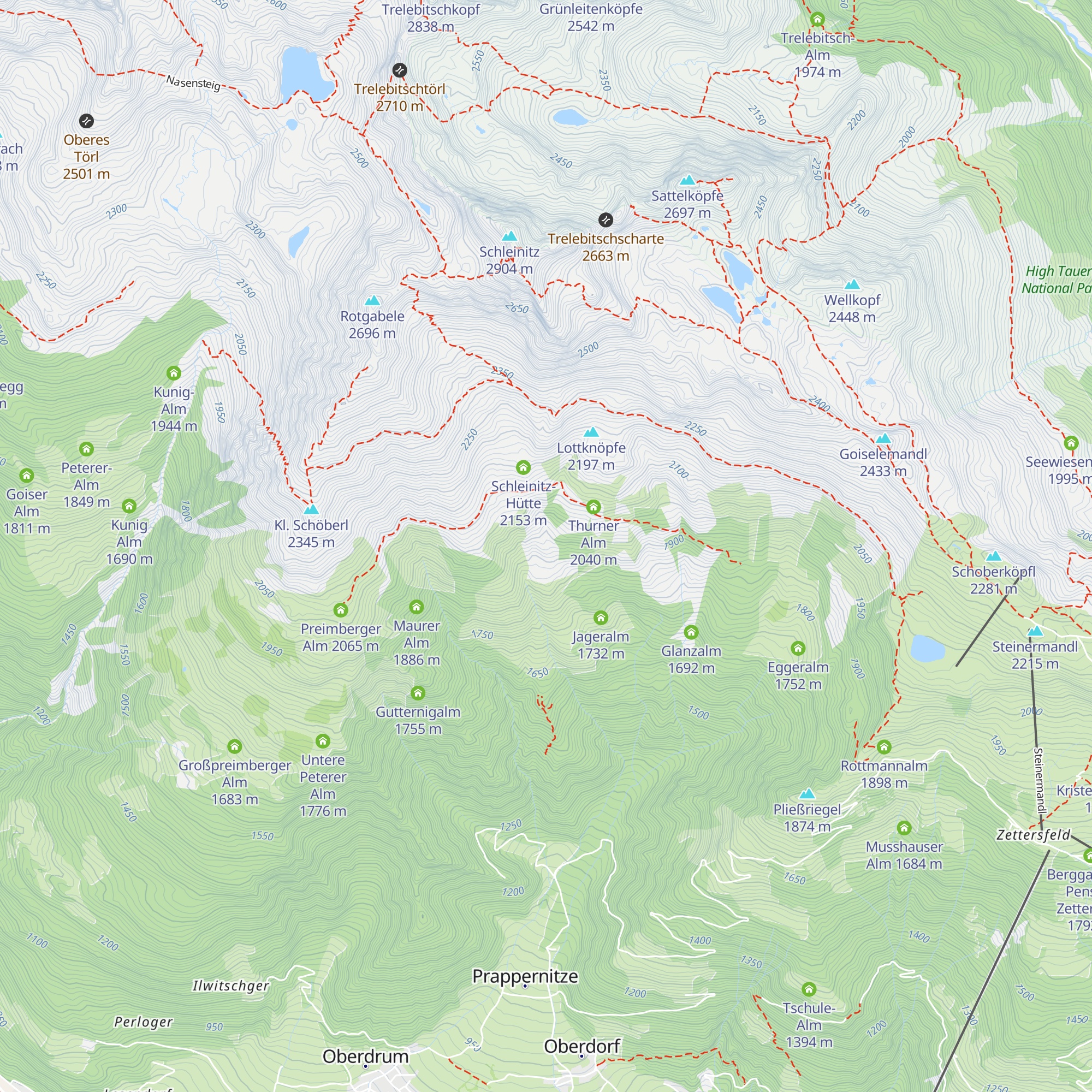 Mittauer Alm map