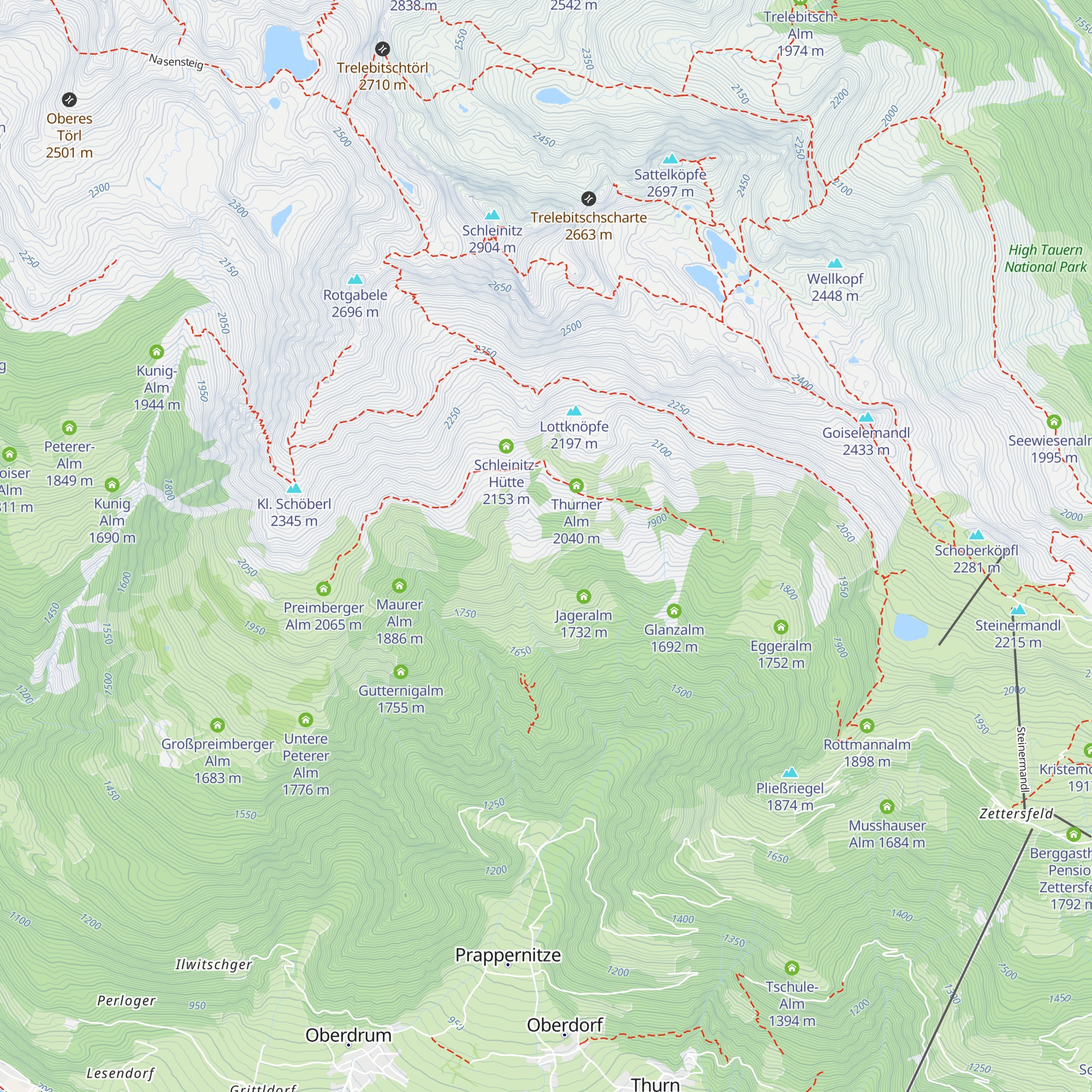 Oberniggler Alm map