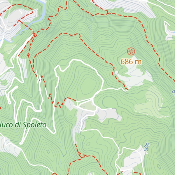 Map of Monte Luco
