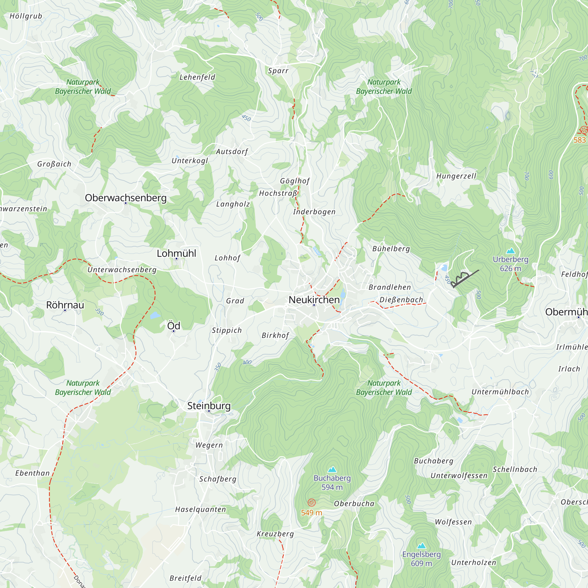 Tourist-Info Neukirchen map