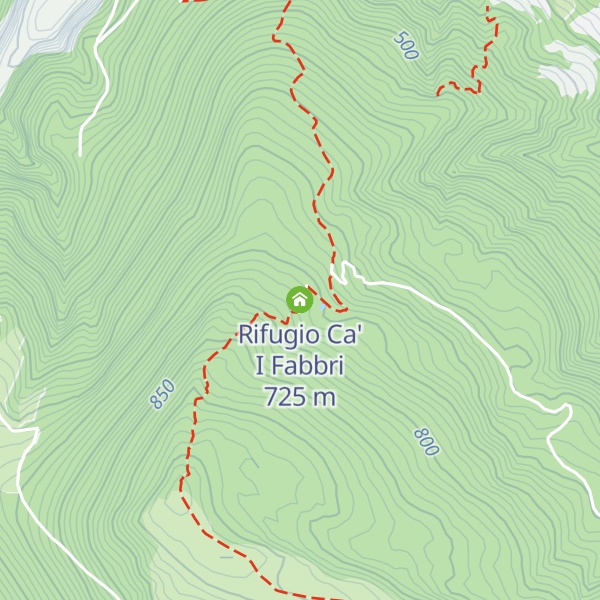 Map of Rifugio Ca' I Fabbri