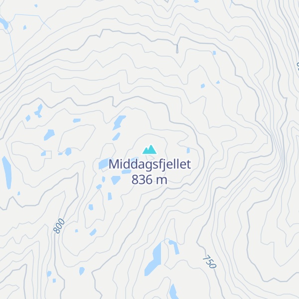 Map of Middagsfjellet