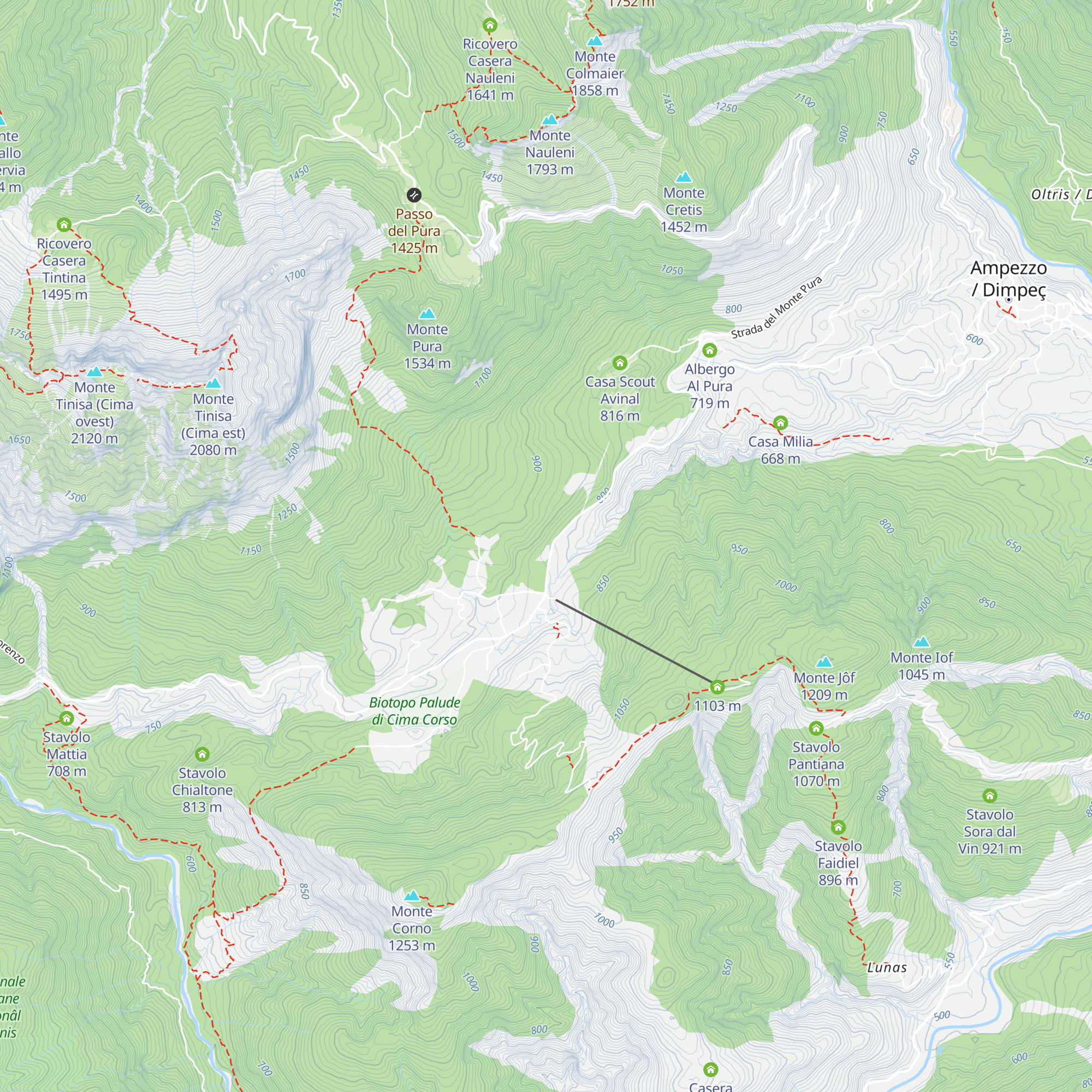 Stavolo Riba di Rosa map