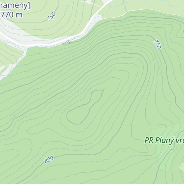 Map of Císařský les