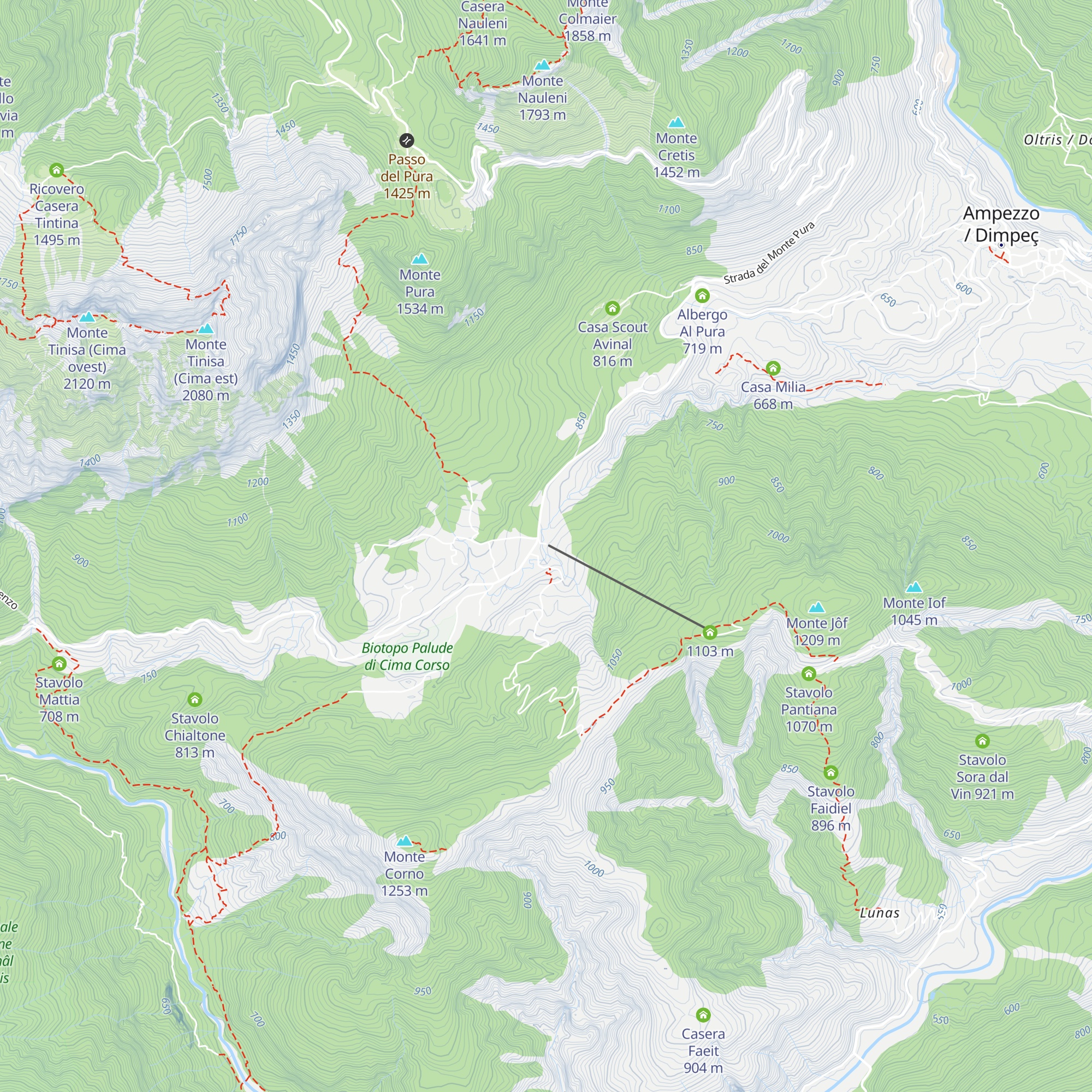 Osteria "Monte Jof" map