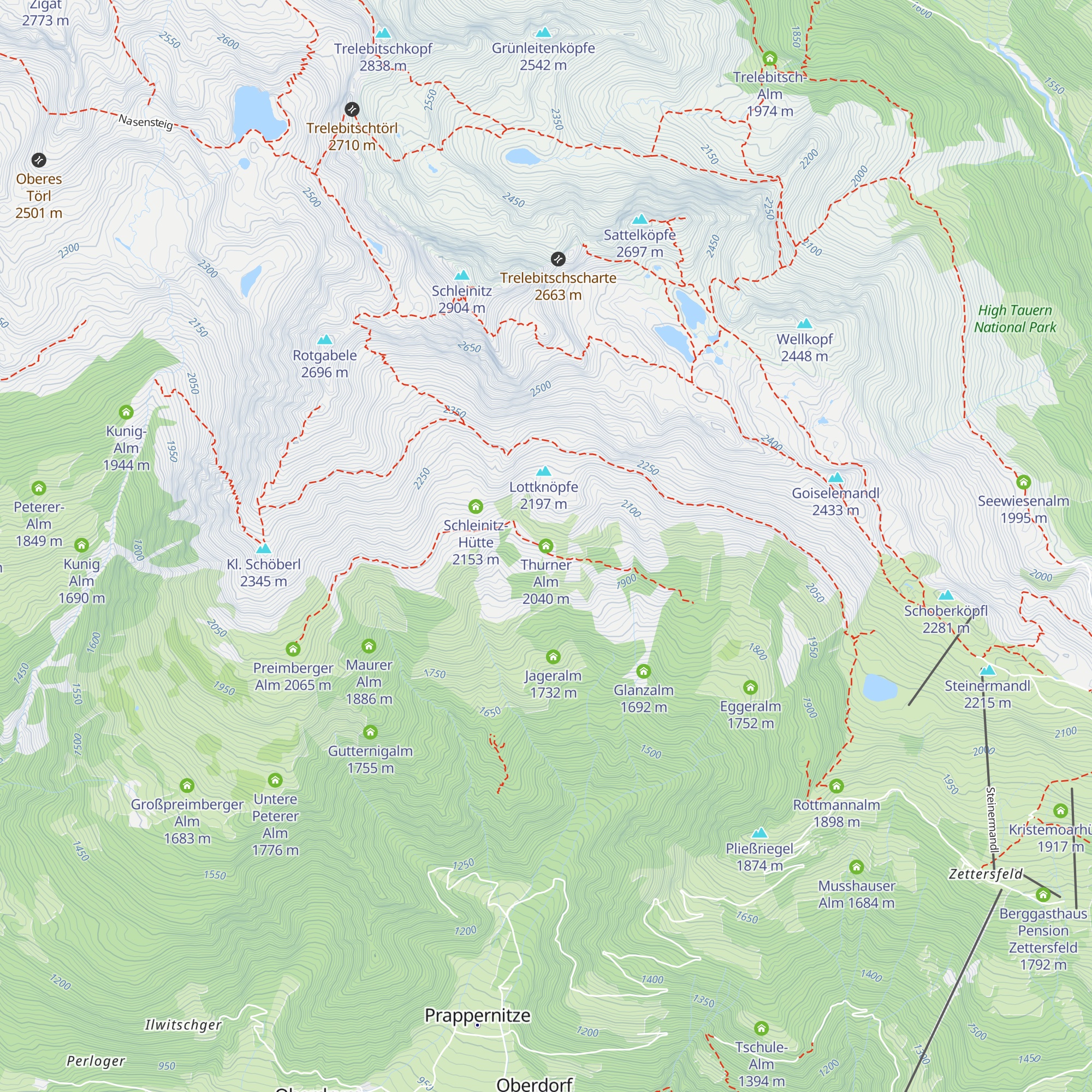 Thurner Alm map
