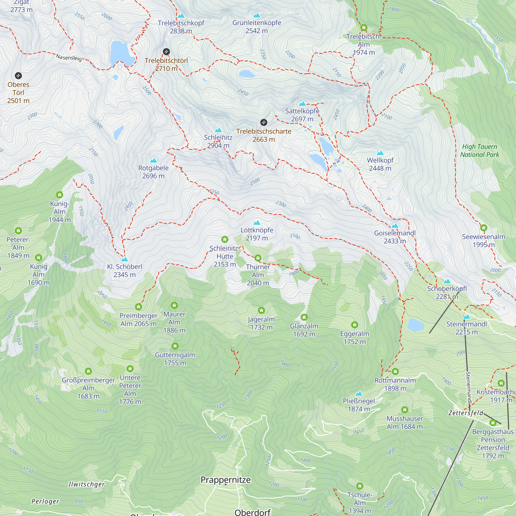 Thurner Alm map