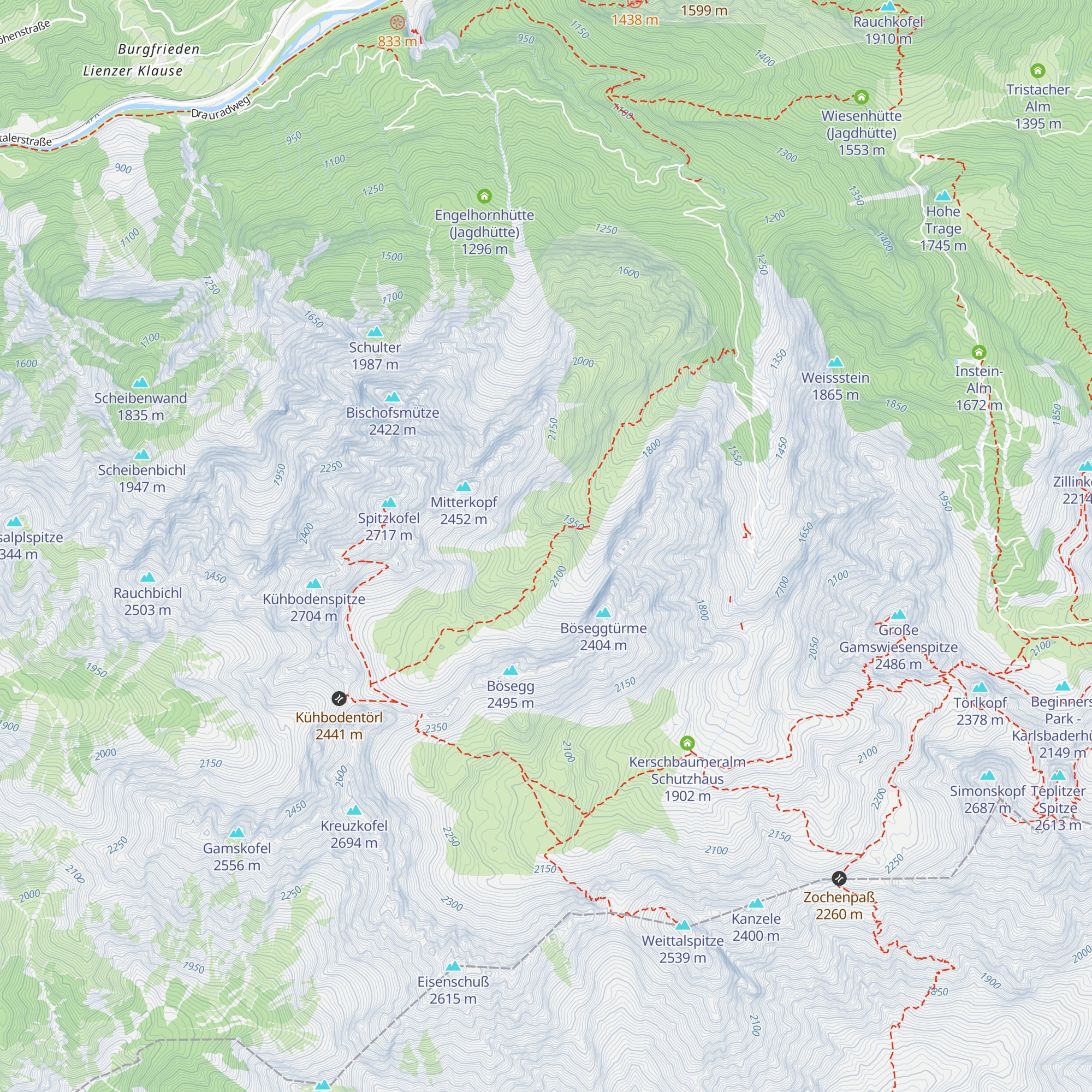 Jagdhütte Mitterkopfhüttl map